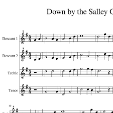 down by the salley gardens recorder