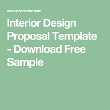 Interior Design Proposal Template Download Free Sample Proposal
