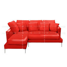gideon leather l shape sofa
