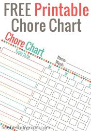 10 Free Printable Chore Charts For Kids