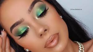 tropical emerald green makeup looks to