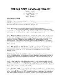makeup service agreement fill out