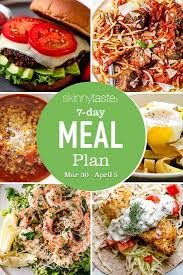 7 day healthy meal plan march 30 april