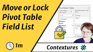 lock excel pivot table field list