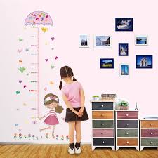 2017 Diy Giraffe Height Chart Measure Wall Stickers Pvc Wall Decoration Cartoon Flower Baby Girl Kids Room Decoration Bedroom Home Decor Pretty Wall