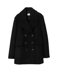 Burberry Wool Double Ted Pea Coat