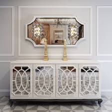 The armoire is fitted with a large compartment on. High End Italian White Fretwork Mirrored Sideboard 3d Model For Download Cgsouq Com