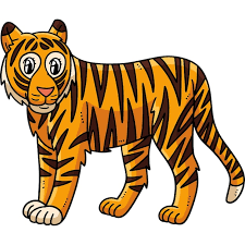 mother tiger cartoon colored clipart