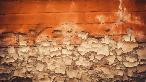 Texture Of Broken Orange Brick Wall