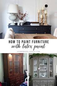 This simple and foolproof method is guaranteed to give you lasting i would still suggest you take at least a green brillo pad and lightly scuff the surface. Painting Furniture With Latex Paint Grey Tweed Hutch
