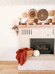Our Brick Fireplace Makeover Fall