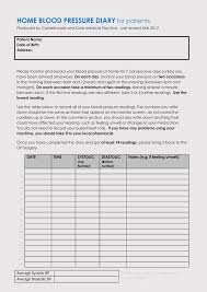 Free Blood Pressure Log Templates And Tracker Sheets