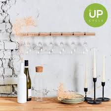 Wall Mounted Plywood Wine Glass Holder