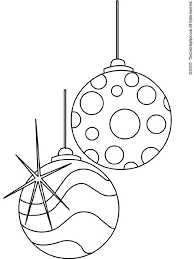 christmas tree ornaments coloring page