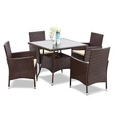 chair set square tempered glass table