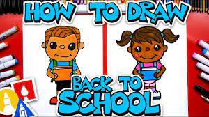 how to draw back to kid you