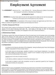 Work Contract Template Template Business