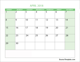Free 5 April 2018 Calendar Printable Template Source Template