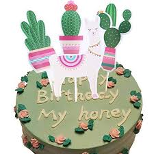 A mexican theme cake for an 18th birthday. Aduck Llama Cactus Party Supplies Cake Toppers Mexican Fiesta And Cino De Mayo Cactus Llama Themed Birthday Party Supplies