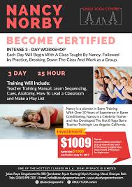 nancy is a pioneer in barre has over 30 years of experience in barre conditioning she has been a studio owner lotte berk method and sunset plaza