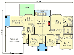 Atrium Ranch Home Plan 57030ha