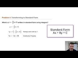 Algebra 1 5 5 Standard Form Problem 4