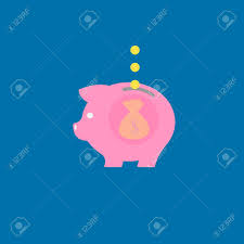 Piggy Bank Icon Chart Saving Money Vector Illustration Eps