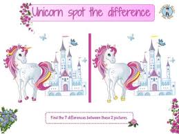 Save or print them, and share with your friends! Unicorn Spot The Difference Free Printable Game Treasure Hunt 4 Kids