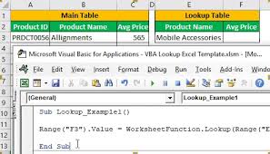 vba lookup function how to use lookup