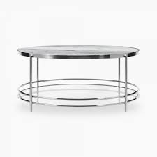 Roma Coffee Table Grey Marble Chrome