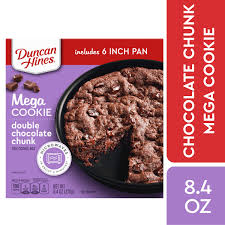 One batch was made with betty crocker salted caramel brownie mix and the other was made with duncan hines devils food chocolate cake mix. Duncan Hines Mega Cookie Double Chocolate Chunk Pan Cookie Mix 8 4 Oz Walmart Com Walmart Com