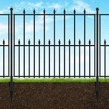 Black Steel Fence Panel 860374