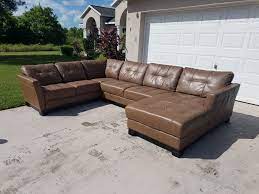 leather 3pc chaise lounge sectional