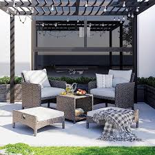 Pamapic 5 Pieces Wicker Patio Furniture