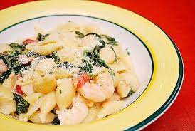 Shrimp Alfredo With Spinach Roasted Red Pepper What S Cookin Chicago gambar png