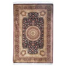 pure silk hand knotted persian area rug