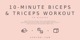 10 minute biceps triceps workout