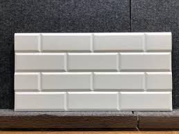 glossy rectangular white subway ceramic