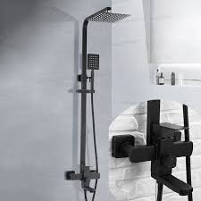 black stainless steel shower faucet set
