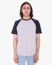 American Apparel Rsabb4237w Unisex Poly Cotton Raglan T Shirt