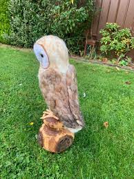 Large Needle Felted Barn Owl Sculpture