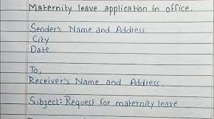 application for maternity leave