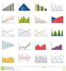 Business Data Graph Analytics Elements Stock Illustration