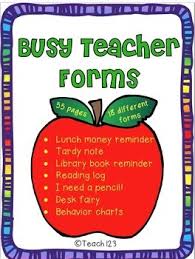Classroom Management Reminders Charts Notes Forms By