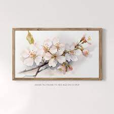 Vintage Cherry Blossoms Watercolor