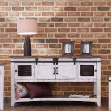 Pueblo Sofa Table Brown White Ifd