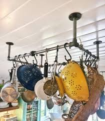 how to make an iron pipe pot rack