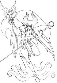 She was once a beautiful young forest princess with a pure heart. Japanese Manga Maleficent Coloring Pages Color Luna