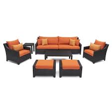 Sunbrella Tikka Orange Cushions