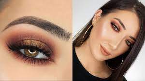 bronze halo smokey eye makeup tutorial